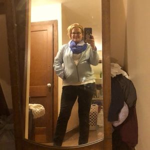 Butter soft Blue leather jacket